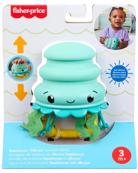 Fisher Price Deniz Dostları 2si 1 Arada Silikon Çıngırak Deniz Anası JHB57 ürün görseli 1