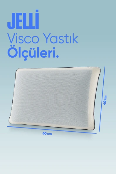 Pillow Market Visco Yastık Ortopedik Soğutucu Jelli Yastık Visko Ortopedik Soğuk Yastık Boyun Desteği - Resim 5