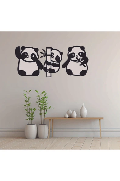 DT Dekor Treni Sevimli Panda Duvar dekor seti - Resim 2