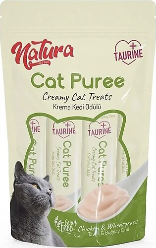 Cat Puree Tavuk & Buğday Çimi 5x12 Gr ürün görseli 1