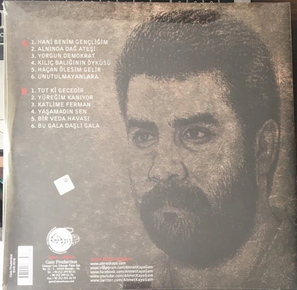 Ahmet Kaya Yorgun Demokrat LP - Resim 2