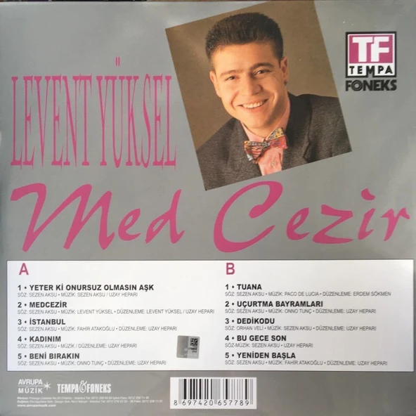 Levent Yüksel Med Cezir LP Plak - Resim 2