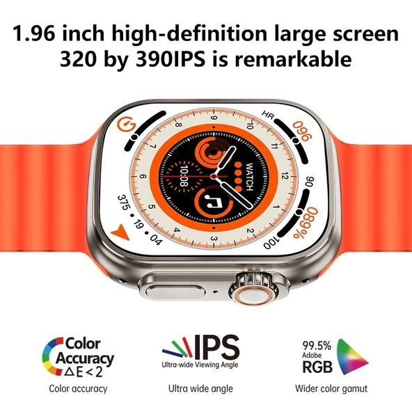 Ws28 49Mm Ateş Nabız Ölçer Akıllı Saat - Resim 2