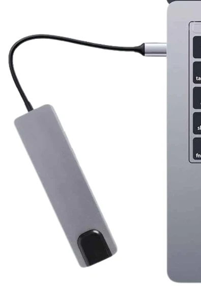 Usb Type-C Hub Dönüştürücü Çevirici Çoklayıcı Macbook Çevirici 8 Portlu - Resim 3