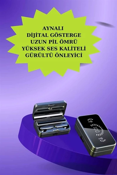 Aynalı Bluetooth Kulaklık Akıllı Saat Seti Anc Özelliği Dokunamatik ürün görseli 1