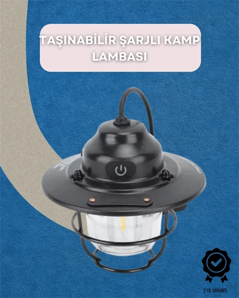 Dış Mekan İçin Şık Led Fener – 4400Mah Pil, Ipx4 Su Geçirmez, Asılabilir ürün görseli 1
