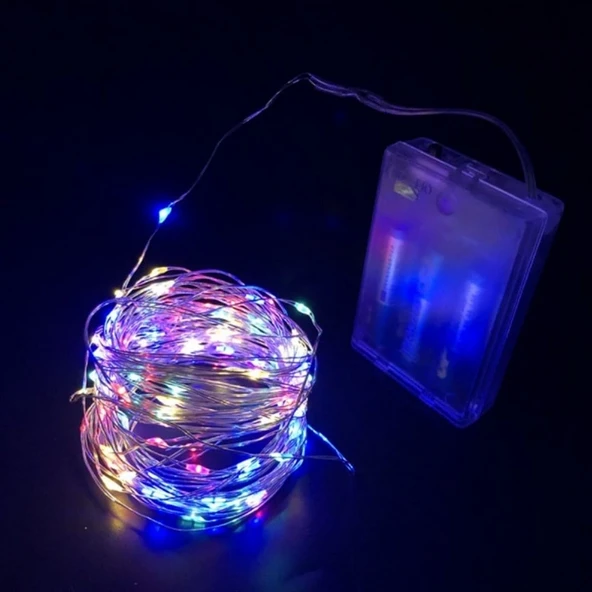 Gd966 Şerit Pilli Aydınlatma 3 Metre 30 Adet Rgb Peri Led ürün görseli 1