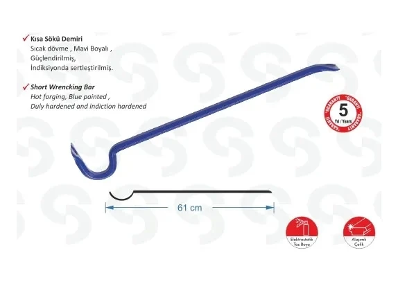 Sk 6000 Kısa Sökü Demiri - 1200 Gr, 61Cm ürün görseli 1
