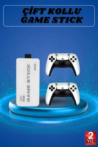 Game Stick 4K Çift Kollu Atari Oyunlari +20000 Oyunlu Konsol Nostalji ürün görseli 1