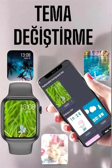 Akıllı Saat Amoled Ekran Yeni Nesil Bluetooth Bağlantılı ürün görseli 1