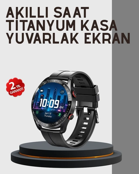 Akıllı Saat Yeni Model Sesli Asistan Bildirim Görme Bluetooth Bağlantılı Müzik Dinleme ürün görseli 1