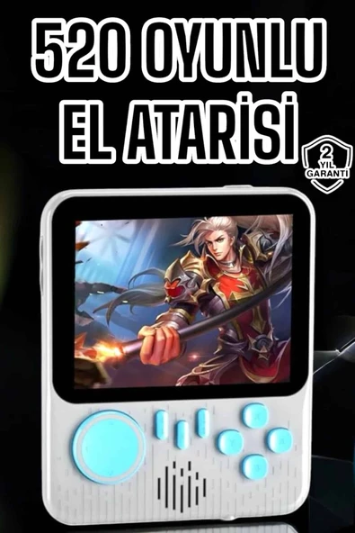Mini Atari El Atarisi 3.5 İnç Ekran Çift Konsol 666 Adet Oyun Gameboy El Atarisi ürün görseli 1