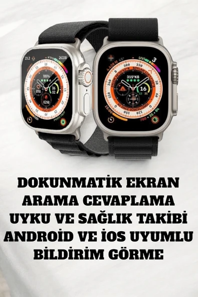 49Mm Ekranlı, Basıncı Adımsayar Özellikli Akıllı Saat - Resim 4