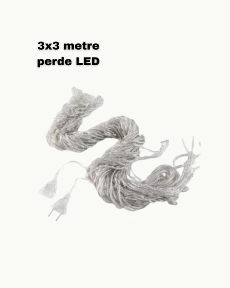 3X3 Led Işık Perdesi Şelale Model İç Dış Mekân Dekorasyonu ürün görseli 1