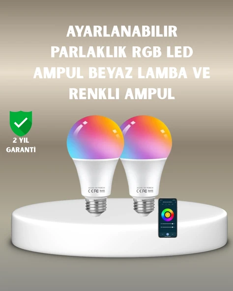 Rgbw Teknolojili Akıllı Led Ampul, Zamanlayıcılı ürün görseli 1