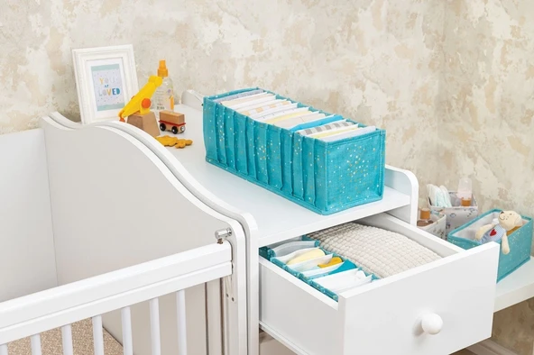 Baby Akordiyon Organizer Çekmece Düzenleyici Medium (Yeşil) - 04096 ürün görseli 1