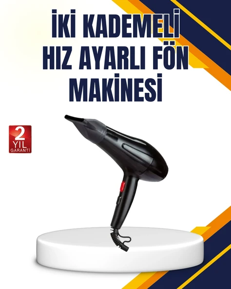 Soğuk Üfleme Özellikli 2200W Profesyonel Fön Makinesi ürün görseli 1