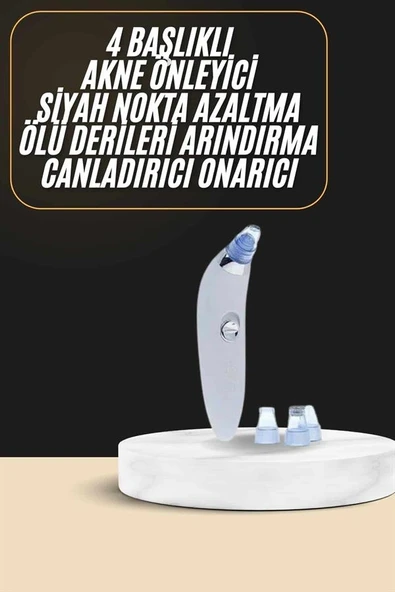 Siyah Nokta Temizleme 4 Başlıklı Vakumlu Pilli Ölü Deri Arındırma ürün görseli 1