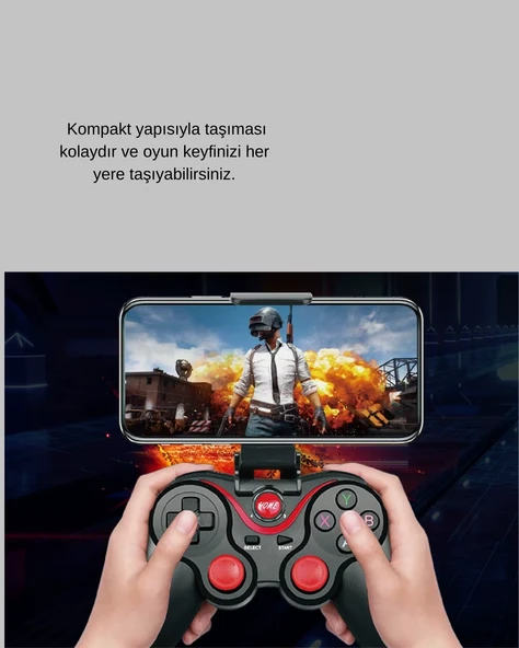 Bluetooth Kablosuz Oyun Kumandası – Android, İos, Pc Uyumlu - Resim 5