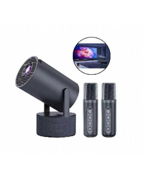 Akıllı Projeksiyon Karaoke Mikrofonlu 1080P Android - Resim 3