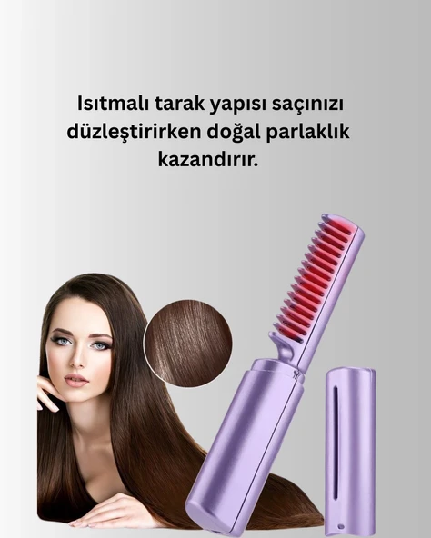 Şarjlı Saç Düzleştirici Tarak - Resim 5