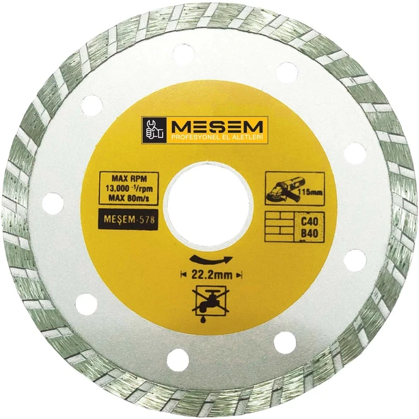 Meşem Granit Mermer Elmas Testere 180 Mm ürün görseli 1