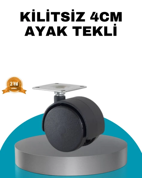 4 Cm Kilitsiz Masa Ayağı Tekli Sessiz Akıcı Hareket ürün görseli 1