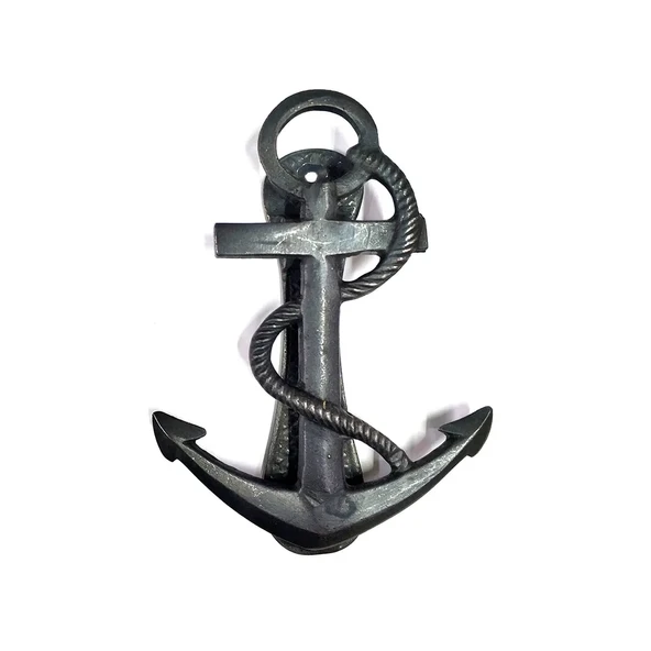Antika Tarz Dekoratif Pirinç Halatlı, Çapa, Denizci, Gemici Kapı Tokmağı, Taktak - 170X60Mm, Oksit ürün görseli 1