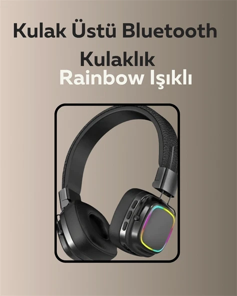 5.3 Rainbow Işıklı Kulak Üstü - Resim 2