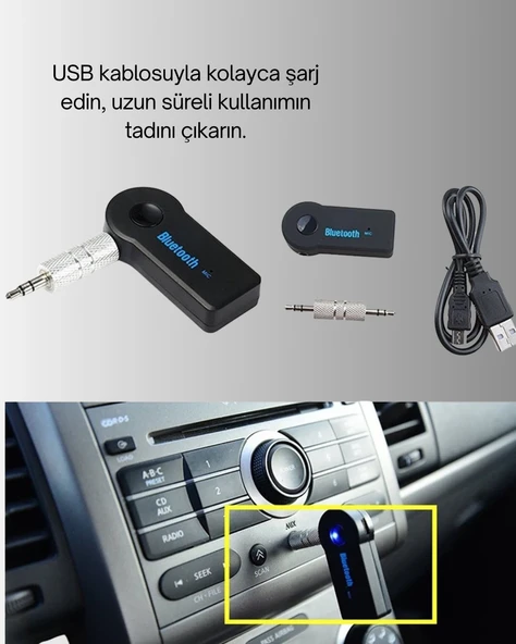 Bluetooth Destekli Aux Müzik Konuşma - Resim 4