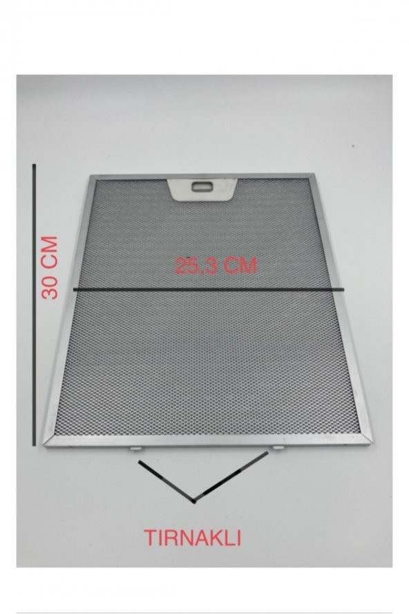 25,3x30 Cm Davlumbaz Ankastre Aspiratör Alüminyum Yağ Filtresi 253x300 !!alt Kısmı Tırnaklı!! ürün görseli 1