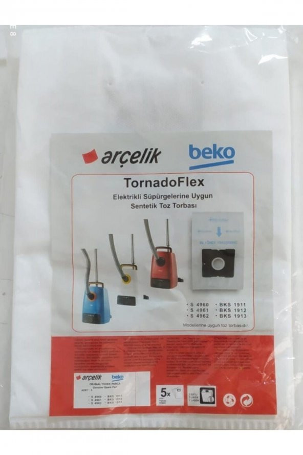 Beko Elektirikli Süpürge Toz Torbası Tornado Flex ürün görseli 1