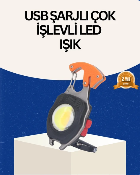 Usb Şarjlı Led Anahtarlık Fener ürün görseli 1