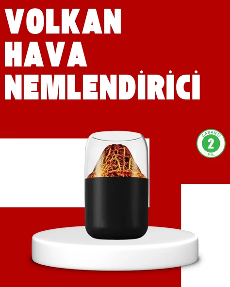 Volkanik Tasarımlı Led Işıklı Ultrasonik Nemlendirici ürün görseli 1