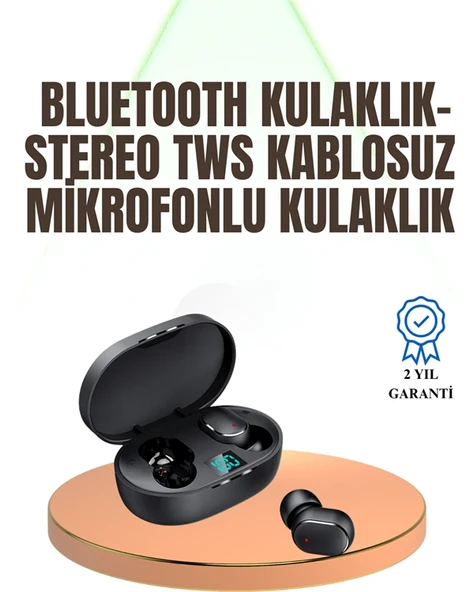 Kablosuz Kulak İçi Bluetooth Kulaklık Stereo Dokunmatik Kontrollü Kulaklık ürün görseli 1