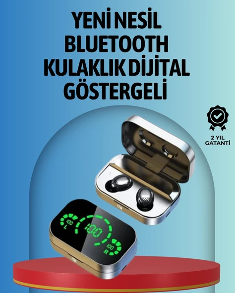 Akıllı Dijital Ekranlı Tws Kulaklık – Uzun Pil Ömrü, Stabil Bağlantı ürün görseli 1