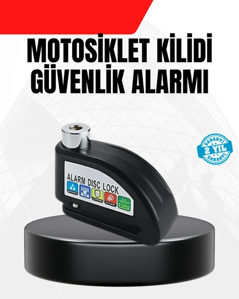 Alarm Disk Fren Kilidi Paslanmaz Çelik Motosiklet Scooter Bisiklet ürün görseli 1