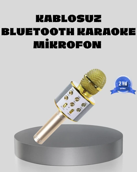 Bluetooth Karaoke Mikrofon Şarjlı Uzun Pil Ömürlü Çok Fonksiyonlu ürün görseli 1