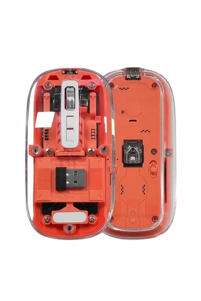 Kablosuz Mouse Şarjlı Bluetooth Wireless Çift Modlu Sessiz - Resim 3