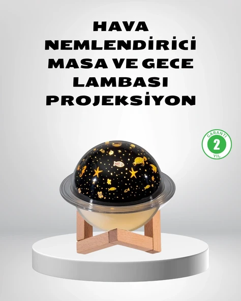 Usb Projeksiyon Gece Lambası Hava Nemlendirici – Aromaterapi Destekli, Taşınabilir Mini ürün görseli 1