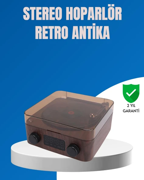 Stereo Bluetooth Hoparlör – Gece Lambalı Saat Göstergeli ürün görseli 1