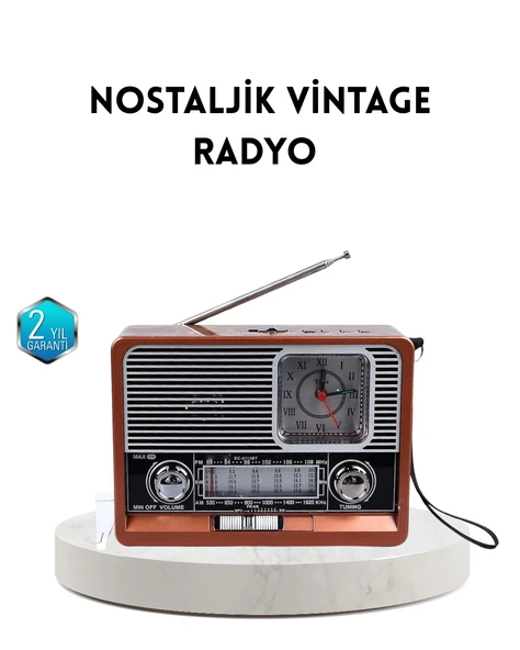 Dekoratif Radyo – Klasik Görünüm, Fonksiyon Uzun Ömürlü Kullanım ürün görseli 1