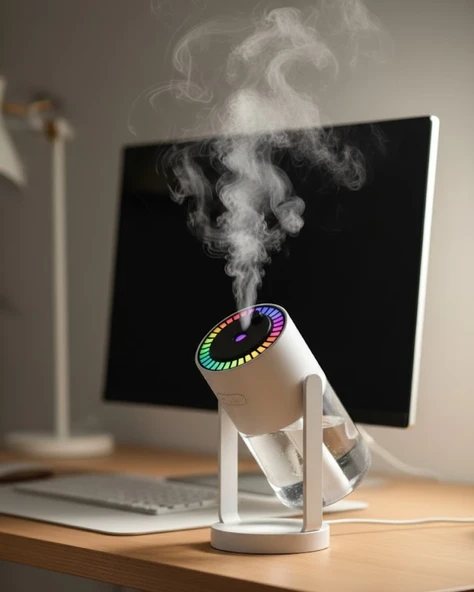 Yıldızlı Projektör Hava Nemlendirici Ultrasonik Buhar Rgb Işık ürün görseli 1