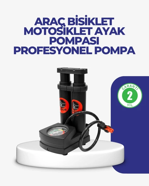 Kaymaz Pedallı Ayaklı Hava Pompası Tüm Supap Uyumlu ürün görseli 1