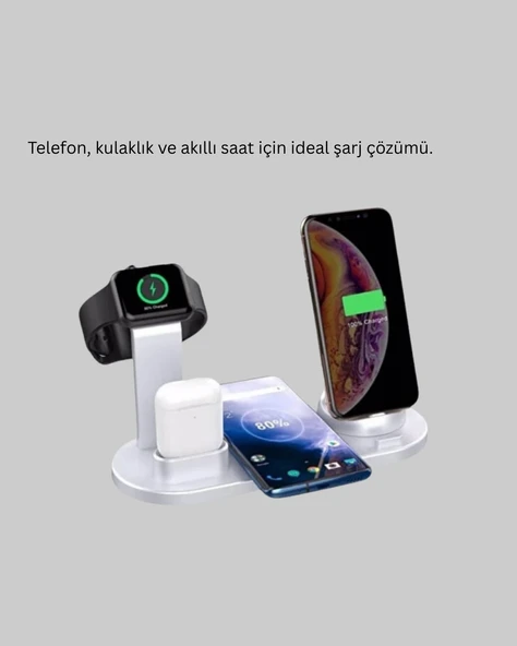 İphone, Akıllı Saat Uyumlu Çoklu Şarj - Resim 5