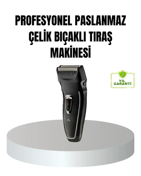 Profesyonel Şarjlı Saç Sakal Tıraş Makinesi – Çelik Bıçaklı, Ayarlanabilir Başlıklı, ürün görseli 1