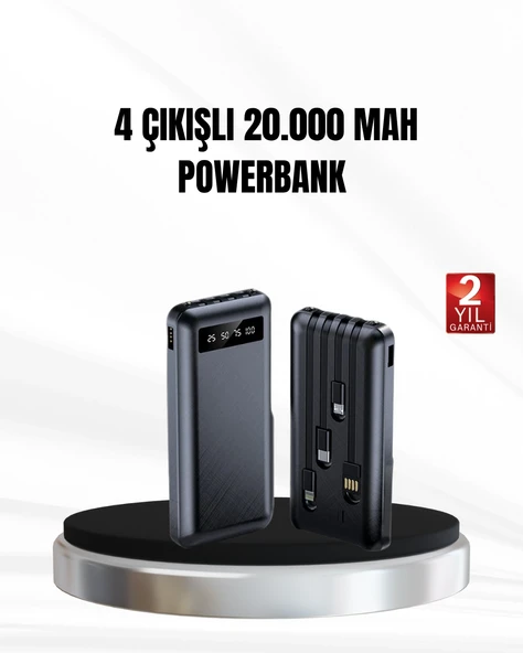 20000 Mah Led Fenerli Çoklu Güvenlik Korumasına Sahip ürün görseli 1