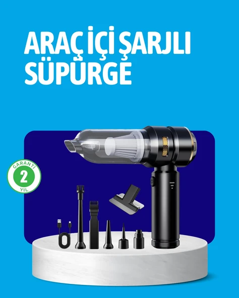 Hepa Filtreli Sessiz Çalışan Kablosuz Şarjlı Mini Süpürge ürün görseli 1