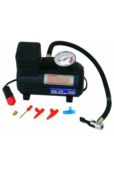 Araba Oto Araç Lastik Şişirme Pompası Hava Kompresörü 250Psi 12V Volt Şişirici Kompresör Pompa Seti ürün görseli 1