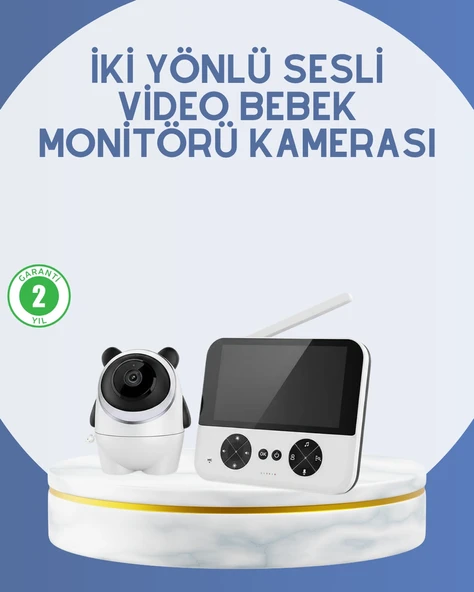 Kablosuz Bebek Monitörü 720P Görüntü Geniş Ekran ürün görseli 1